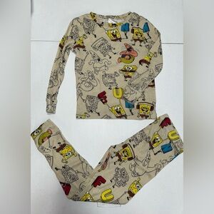 H&M Kids Pajamas - Beige with Multicolor Print